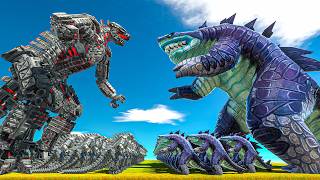 Growing Mechagodzilla VS Sharkzilla - Animal Revolt Battle Simulator