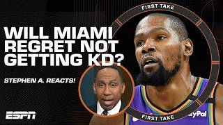 Stephen A. is “DISAPPOINTED’ in Miami for not acquiring Kevin Durant 🗣️👀 | First Take