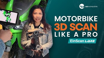 Kawasaki Motorbike 3D Scan: Get Pro Results with Shining 3D Einscan Libre 3D Scanner