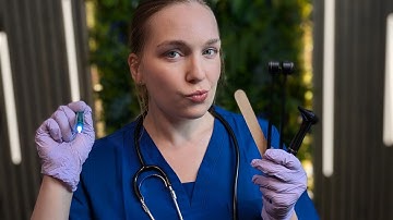 ASMR | Med Student Roommate Practices on You (Physical & Cranial Nerve Exam)
