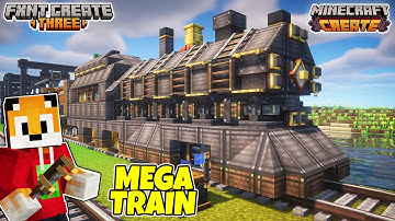 I built a HUGE TRAIN in Minecraft Create Mod
