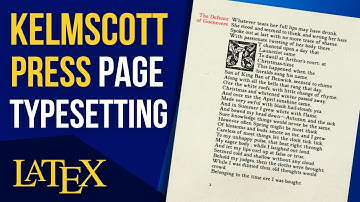 Typesetting a Kelmscott Press Layout - LaTeX + Overleaf