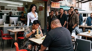 混混調戲麵館美女總裁，殊不知一旁低調吃麵的窮小子竟是隱藏大佬！抬眸瞬間秒殺全場救美女總裁，女總裁為報恩以身相許求嫁要給他生8個兒子#不要小看我啊
