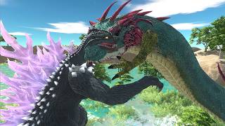 Godzilla ROE VS. Manda sea dragon! - Animal Revolt Battle Simulator