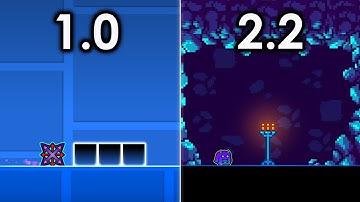 I Played The First Level of Each Update in Geometry Dash