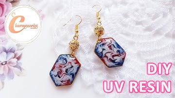 UV レジン | DIY UV Resin Art  |No mold Make your own Wire Bezel Frame | Step By Step Tutorial