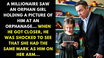 A MILLIONAIRE SAW AN ORPHAN GIRL HOLDING HIS PHOTO IN AN ORPHANAGE...