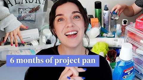 project pan month 1 through 6 compilation (decluttering skin care, beauty products, etc)