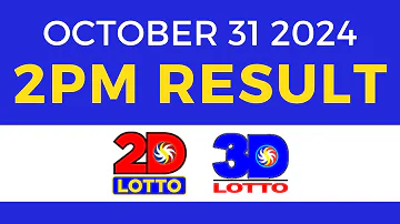 2pm Lotto Result Today October 31 2024 | PCSO Swertres Ez2