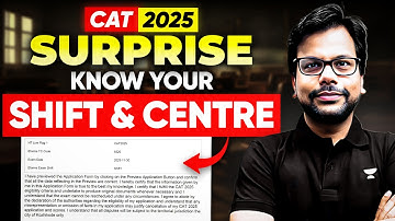 Know Your CAT 2025 Slot & Center - Amiya Sir | CAT 2025 Updates