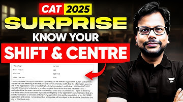 Know Your CAT 2025 Slot & Center - Amiya Sir | CAT 2025 Updates