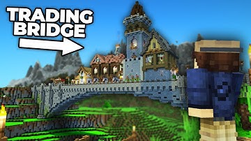 I Built a Trading Village on a Bridge in Hardcore Minecraft