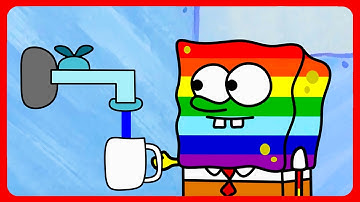 Rainbow Spongebob Music Animation (TheFatRat - The Calling)