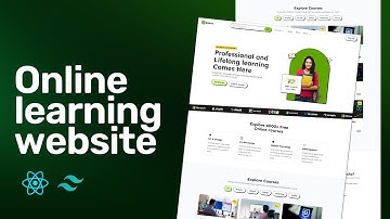 Build a modern Online Learning website with React.js & Tailwind CSS #reactjs #reactjstutorial