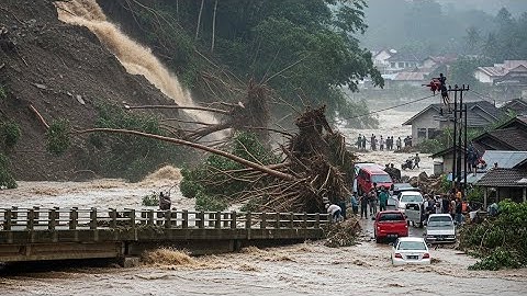 TEREKAM! Banjir Bandang Aceh Tengah–Bener Meriah Hancurkan Rumah & Jembatan, Ribuan Warga Terjebak!