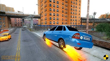 GTA 4 CRASH TESTING REAL CAR 727
