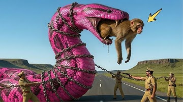 Brave Heroes Save Lonely Monkey from Deadly Giant Snake Attack!