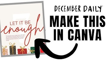 Canva Tutorial for December Daily Pages
