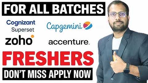 Direct test | Cognizant Superset Date Extend | Zoho All Batch Hiring | Capgemini, Accenture Jobs