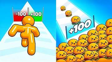 Tall Man Run vs Food Run💥 EPIC SpeedRun Challenge - All Levels Unlocked (Android,iOS)