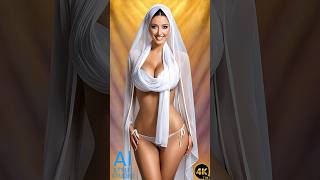 Sensual Hot Arabian AI Girl with Beautiful White Veil and Chic Hijab