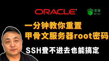 一分钟教你用宝塔面板重置甲骨文Oracle服务器 Linux root 密码！SSH 登不进去也能搞定！