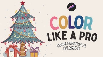 How to color a Christmas Tree in Procreate TUTORIAL- Hand-drawn Procreate Stamp Set