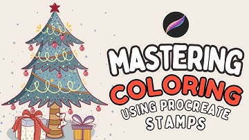 How to color a Christmas Tree in Procreate TUTORIAL- Hand-drawn Procreate Stamp Set