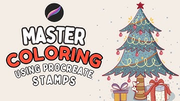 How to color a Christmas Tree in Procreate TUTORIAL- Hand-drawn Procreate Stamp Set