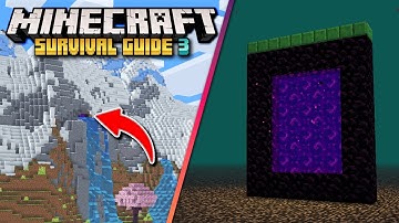 A Secret Portal to the Nether Roof! ▫ Minecraft Survival Guide S3 ▫ Tutorial Let