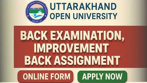 UOU BACK, IMPROVEMENT, EXAMINATION CITY CHANGE FORM, fill online, फॉर्म भरना शुरू हो चुके हैं। #uou