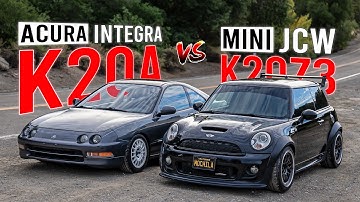 K-Swap vergelijking | Mini Cooper JCW (K20Z3) vs Acura Integra LS (K20A)