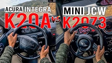 K-Swap vergelijking | Mini Cooper JCW (K20Z3) vs Acura Integra LS (K20A)