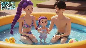 Family Splash Day (Kpop Demon Hunters Song) | Animated Music Video | Croco Beat