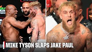 Mike Tyson slaps Jake Paul during ceremonial weigh-ins | ESPN Ringside