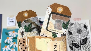How to make collage tags for junk journal pockets and tuck spots 🏷️