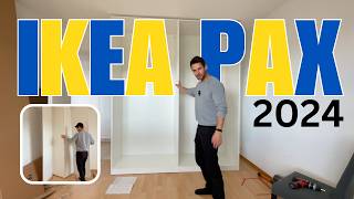 How to Assemble NEW IKEA PAX WARDROBE 2024 ( Part 1 ) - no nails no screws, no tools