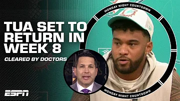 Tua Tagovailoa is 'tracking to play in Week 8' 🚨 - Schefty on Tua's return | Monday Night Countdown