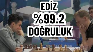 16 YAŞINDAKİ Ediz BİLGİSAYARA GÖRE KUSURSUZ OYNADI .2 DOĞRULUK | TATA Steel Chess 3. Maç