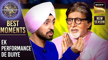 KBC S17 | Big B की Request पर Diljit ने बनाया Concert वाला माहौल | Best Moments