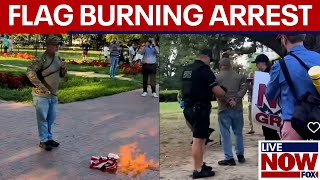 Flag burning: Army veteran arrested outside White House
