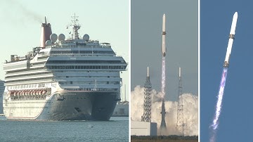 Incredible launch of New Glenn rocket from Florida | Epic fail as cruise ship gets in the way 🚀
