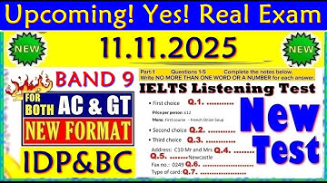 IELTS LISTENING PRACTICE TEST 2025 WITH ANSWERS | 11.11.2025