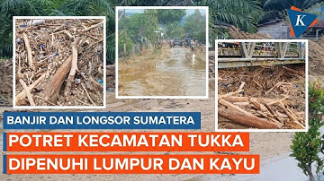 Kondisi Tapanuli Tengah Usai Banjir: Gelondongan Kayu Sumbat Sungai, Warga Mencuci di Air Keruh