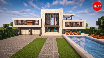 How to build a Modern house in Minecraft step by step