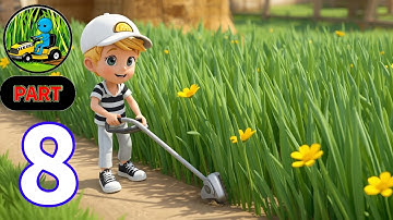 Backyard Master - Gameplay Walkthrough Part 8 - Zoo Grass Cutting (ios, Android)