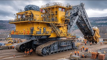 Watch Giant Cranes and Mining Shovels Assembled Piece by Piece. Heavy Construction Equipment