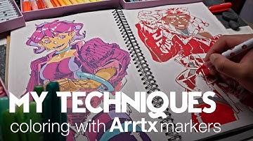 1 HOW  I Learn To Color With ArrtX Acrylic marker