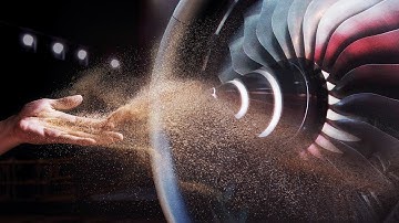 What happens if you throw sand into a jet engine?