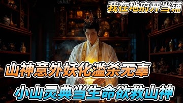 山神妖化欲伤害无辜村民，小山灵入地府当铺典当生机，欲为山神求典当之法。#民间故事 #纳米AI #创作灵感 #灵异故事 #AI短剧